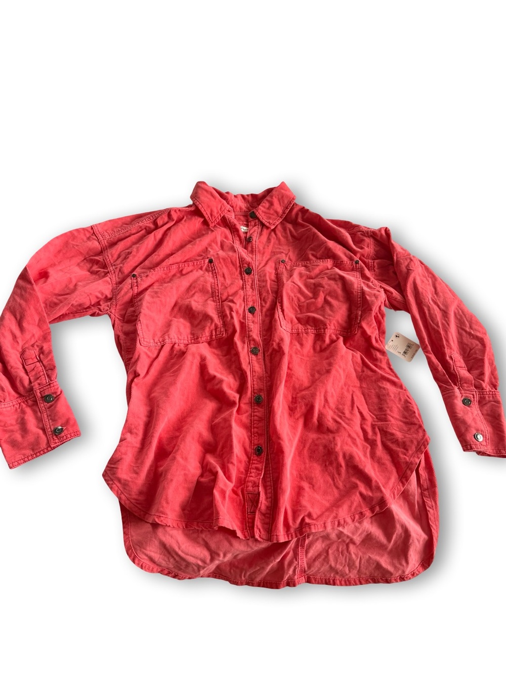 We The Free Coral Button-Up Shirt